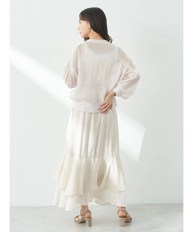 earth music&ecology シアーラメカーディガン Beige