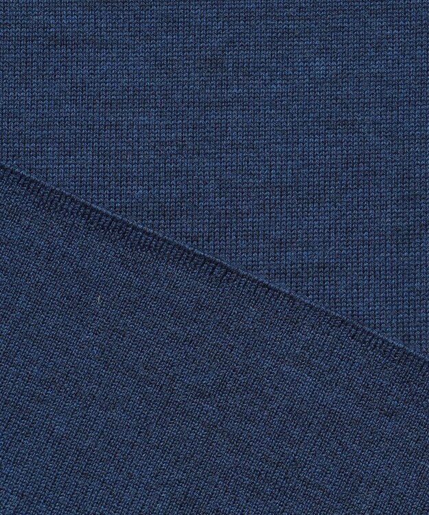 23区 S 【WEB限定カラーあり/洗える】ウーステッドウール ビッグシルエット ニット ダルブルー系