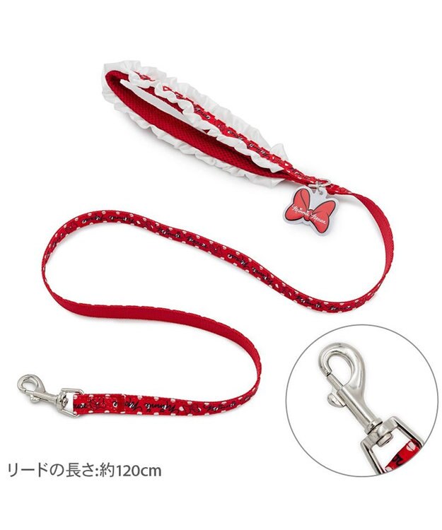 PET PARADISE ディズニー ミニーマウス 新ドット柄リード ４Ｓ～３Ｓ レッド