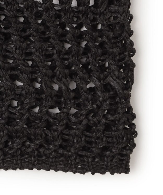 BEIGE， UVITE / コットンメッシュクロップドニット Black