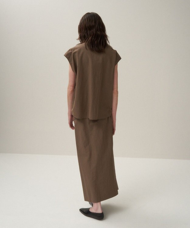 ATON SILK LINEN SHANTUNG | シャツベスト BEIGE