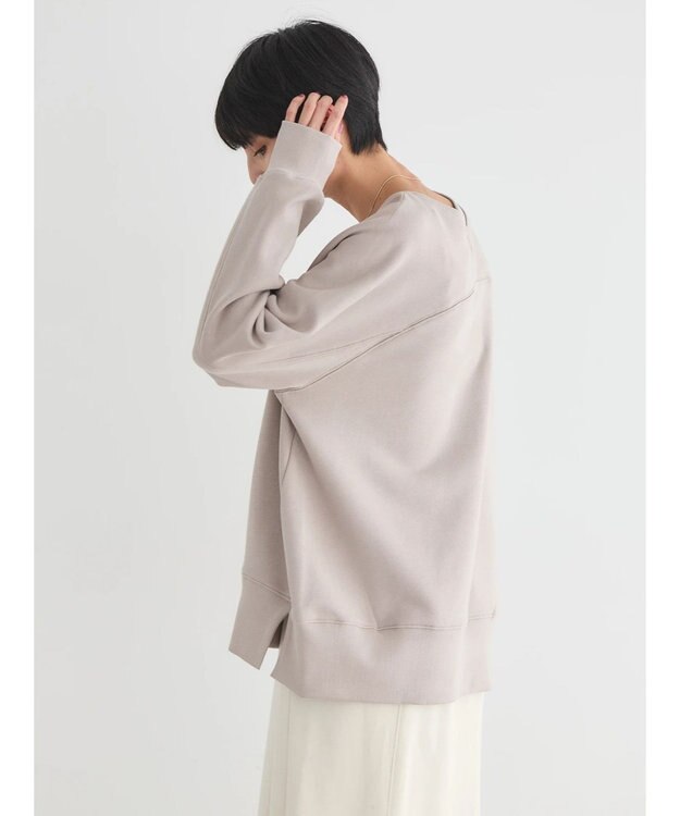 AMERICAN HOLIC バックＶラグランスウェット Gray Beige