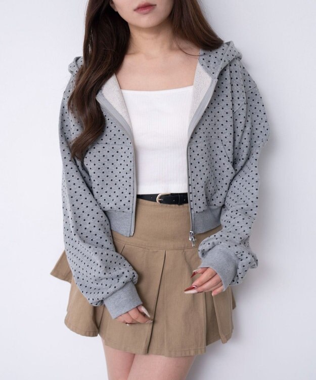 WEGO ショートZIPパーカー 柄2