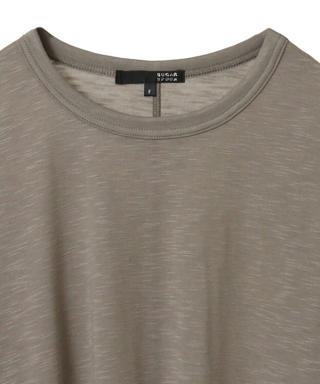Green Parks ・ＳＵＧＡＲ　ＳＰＯＯＮ　ラッフルスリーブロンＴＥＥ Gray Beige