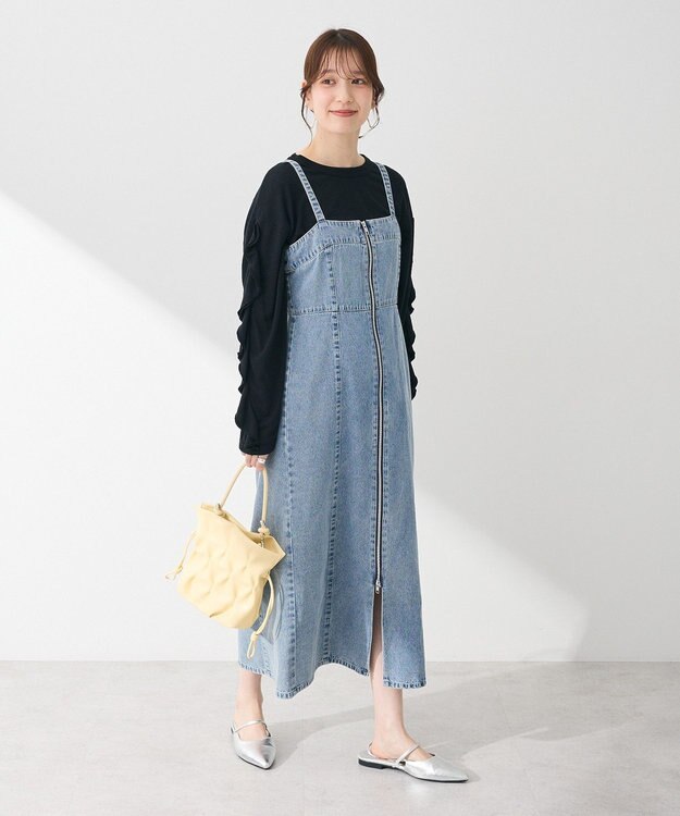 Green Parks ・ＳＵＧＡＲ　ＳＰＯＯＮ　ラッフルスリーブロンＴＥＥ Black