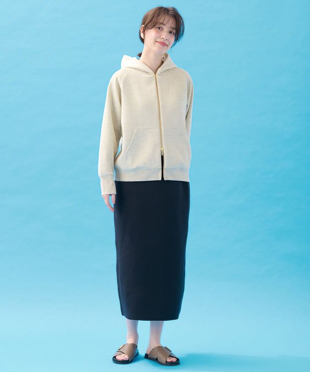 ANY ミラノリブニットスカート チャコール