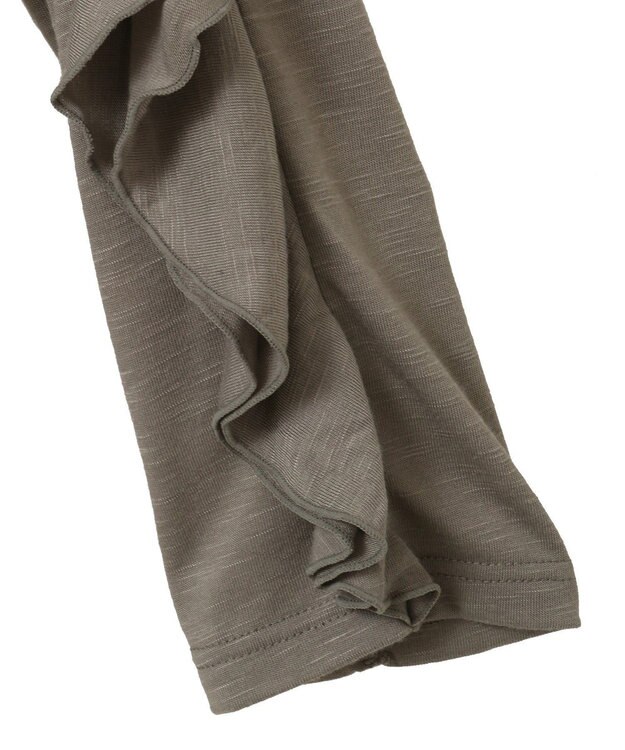 Green Parks ・ＳＵＧＡＲ　ＳＰＯＯＮ　ラッフルスリーブロンＴＥＥ Gray Beige