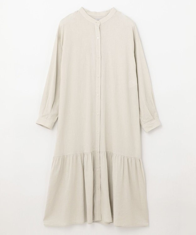 ANY 【洗える】ライトリネンクロス ワンピース サンドベージュ
