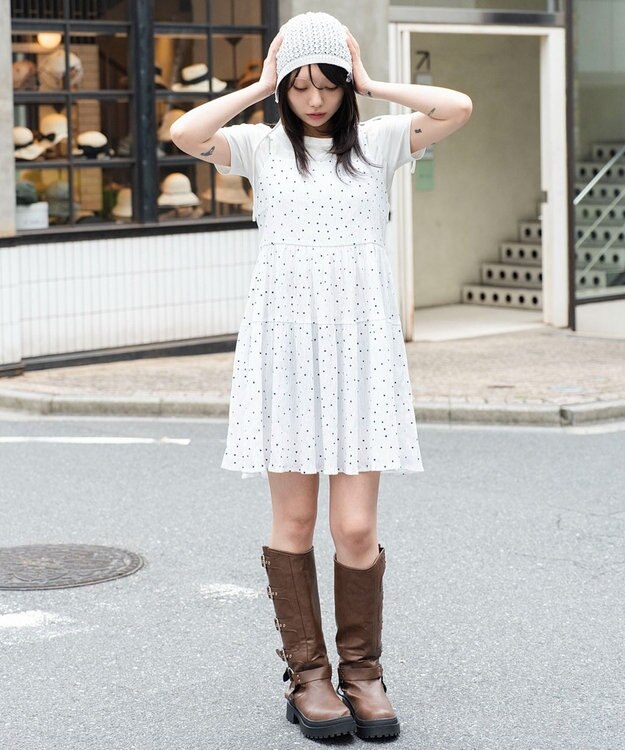 WEGO ティアードキャミワンピース 柄1