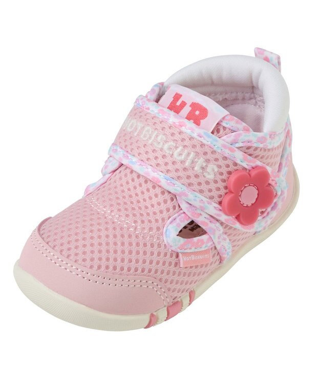 MIKI HOUSE HOT BISCUITS 【11.5-13.5cm】ダブルラッセル ファーストベビーシューズ ピンク