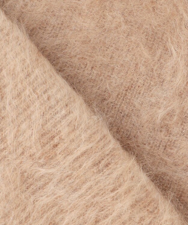 自由区 【カトリエムブーケ】Cachemire hirsute Vネックプルオーバーニット モカ