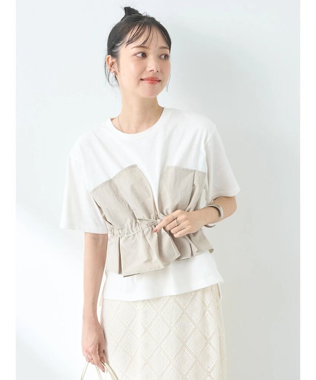 earth music&ecology ビスチェドッキングプルオーバー Beige