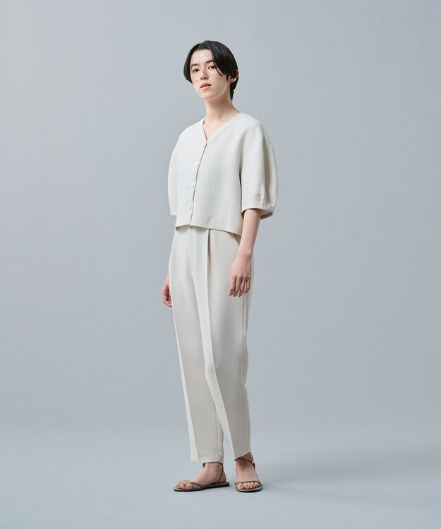 uncrave ウォッシャブルダブルクロス ブラウス エクリュ