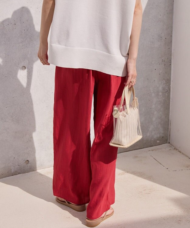 AMERICAN HOLIC 【接触冷感】ワッシャーイージーパンツ Red