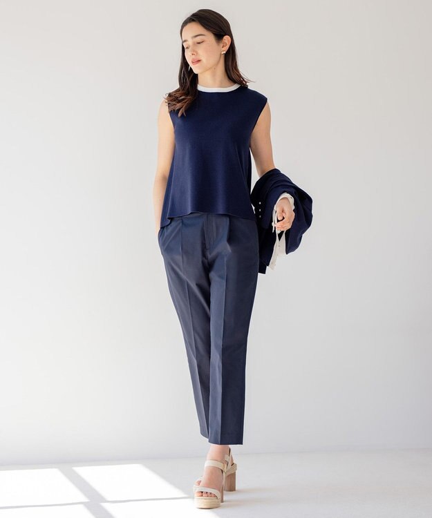 組曲 S 【アンサンブル対応可】CHAIスリーブレス ニット ネイビー系