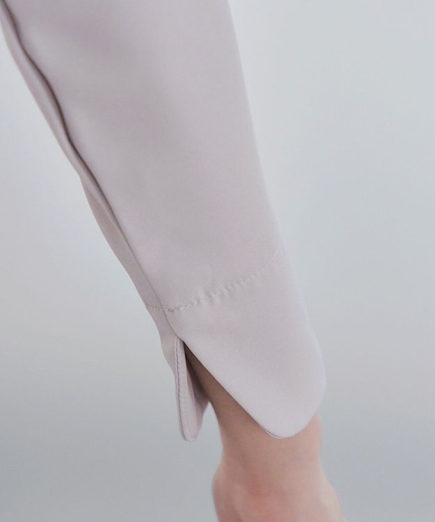 Tiaclasse L 【安田美沙子さん着用・洗える】フレアAラインリボンワンピース ラベンダーグレー