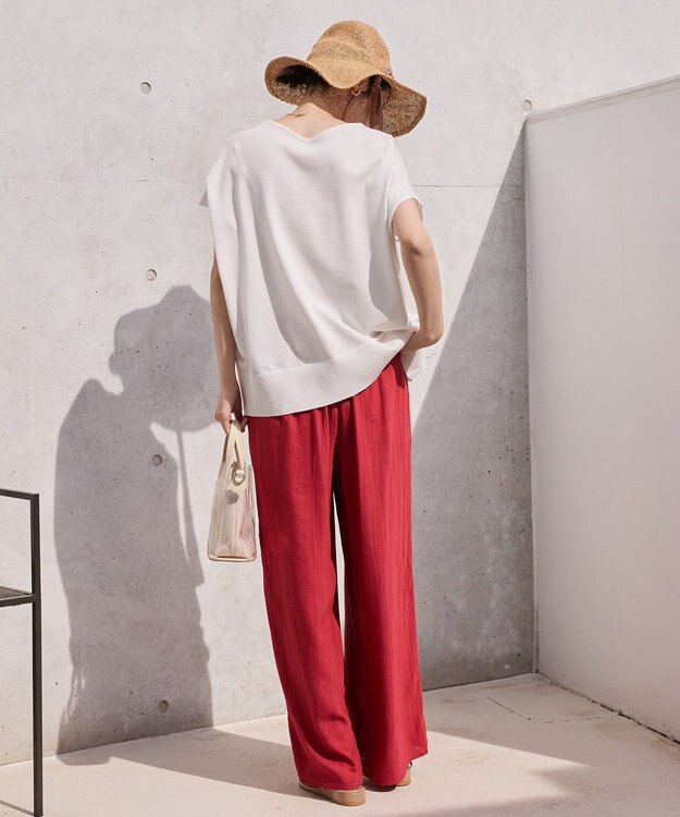 AMERICAN HOLIC 【接触冷感】ワッシャーイージーパンツ Red