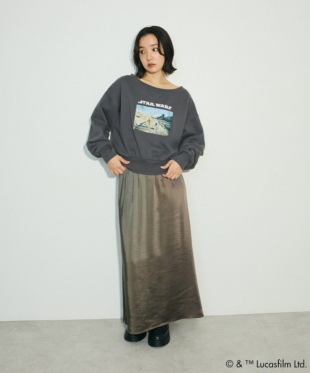 Green Parks ＳＴＡＲ　ＷＡＲＳ／オフショルスウェット Charcoal Gray