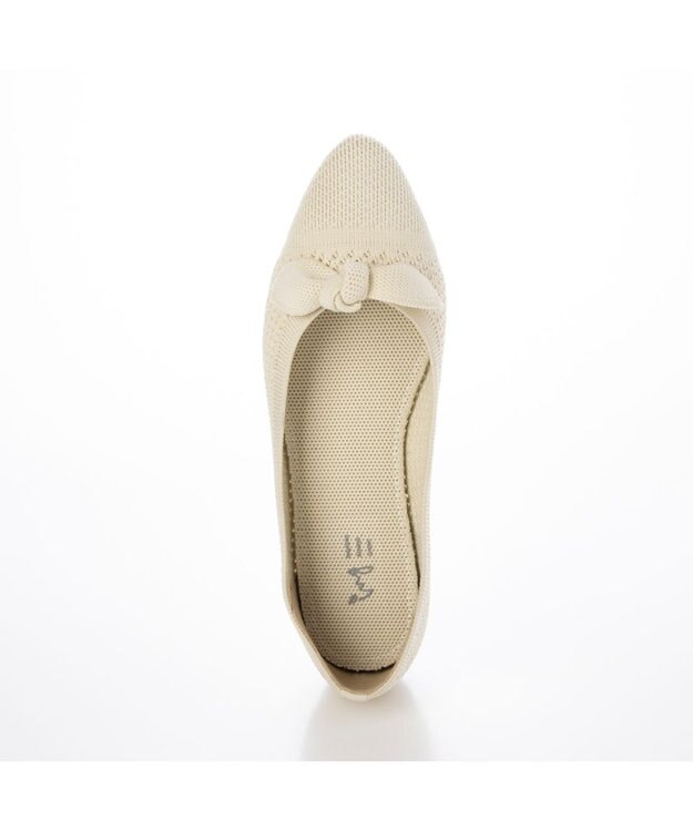 ing <ing>【サステナブル】２WAYポインテッドトゥニットパンプス ホワイト