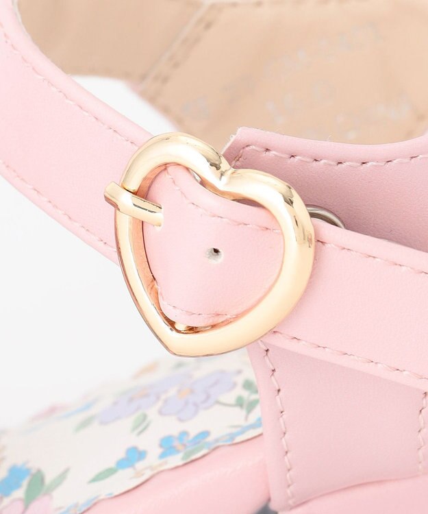 ANY KIDS リボン ヒールサンダル ピンク