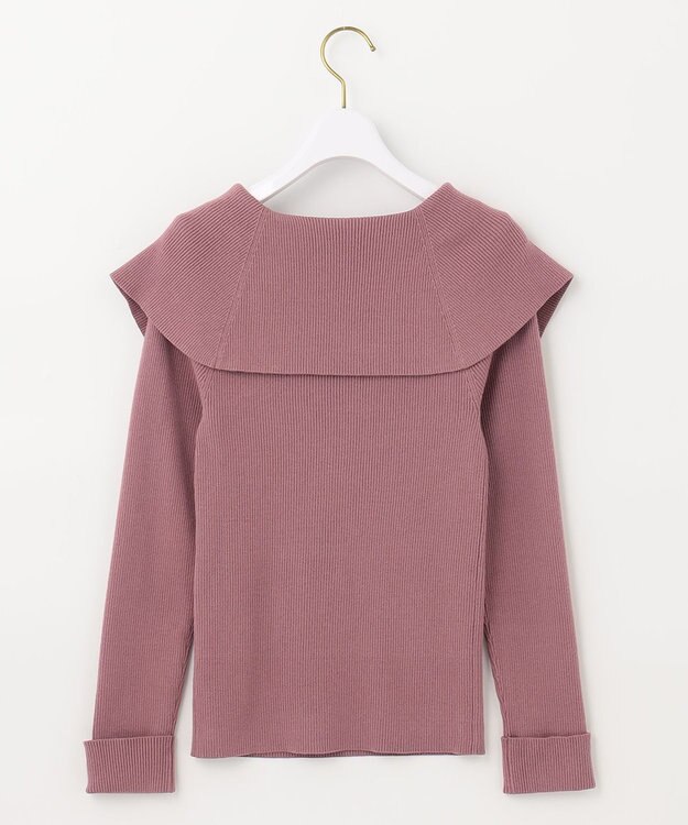 ANY SIS 【洗える】ビックカラーリブ ニット スモーキーピンク