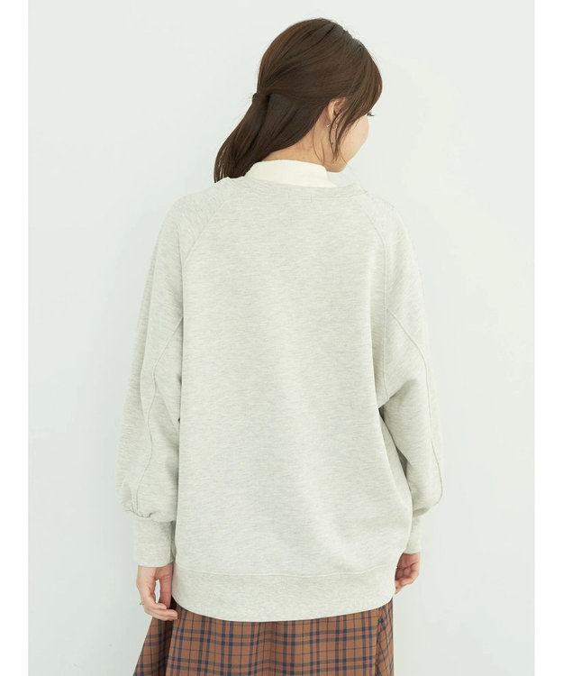 earth music&ecology 裏毛ロゴチュニック Oatmeal