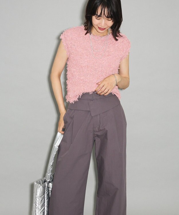 Green Parks ・ｓｗｉｎｇ　ｂｙ　チュールヤーンプルオーバー Pink