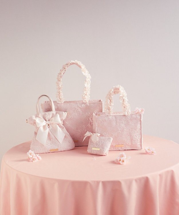 Maison de FLEUR 桜リボンポーチ Light Pink