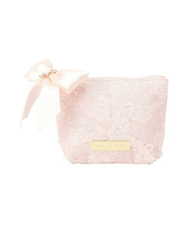 Maison de FLEUR 桜リボンポーチ Light Pink