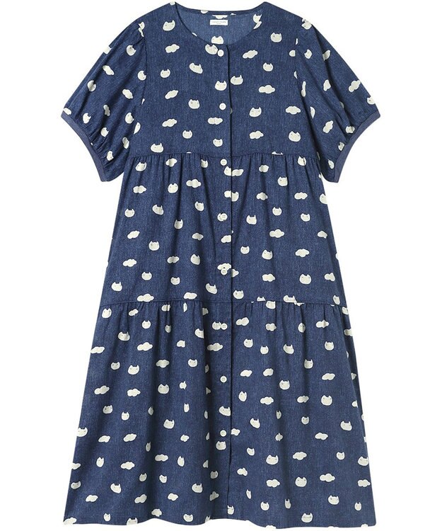 tsumori chisato SLEEP ツモリチサト ワンピース 綿100%(本体) 楊柳素材 5分袖 半袖 ロング丈 レディース UNT121 /ワコール コン