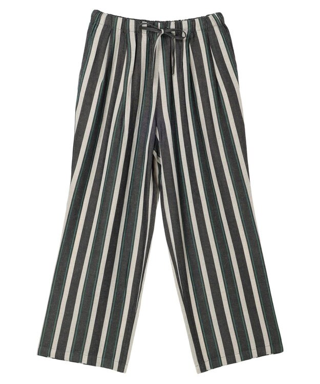 AMERICAN HOLIC 接触冷感リネンブレンドワイドパンツ Stripe