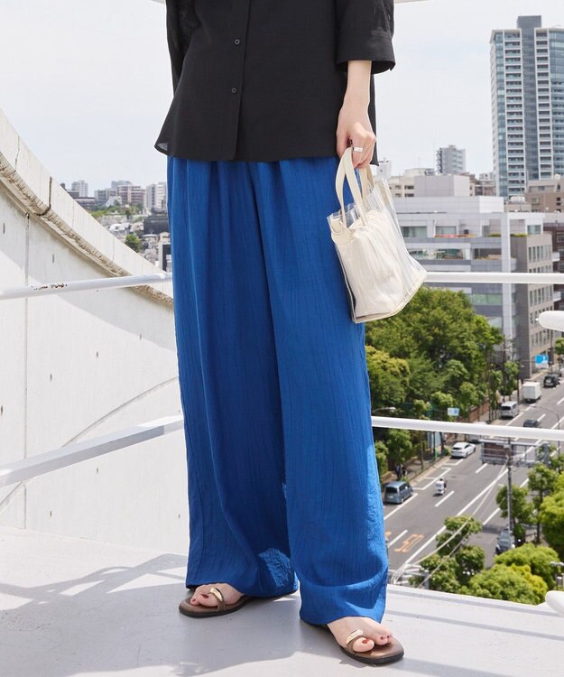 AMERICAN HOLIC 【接触冷感】ワッシャーイージーパンツ Deep Blue