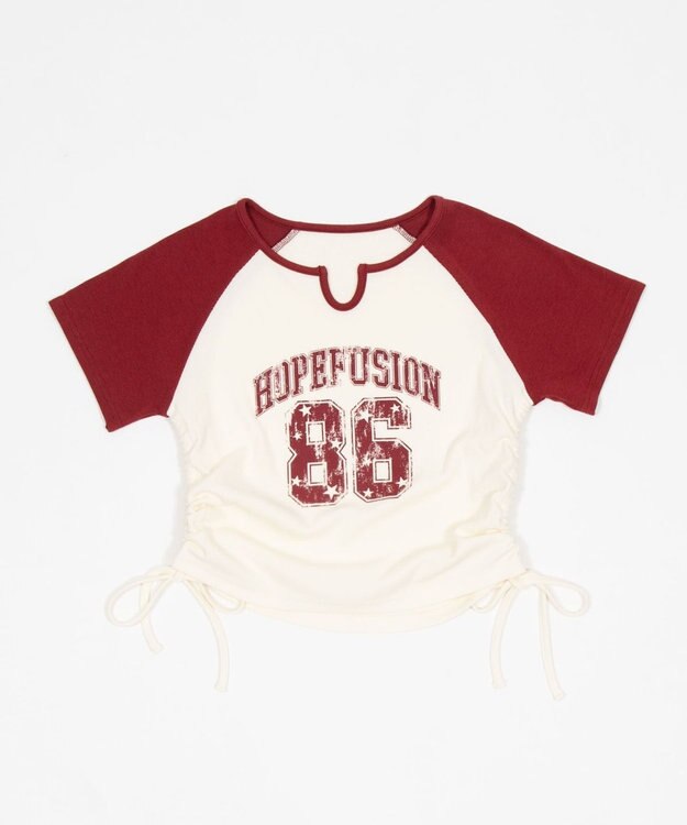 WEGO キーネックサイドレースアップちびT 柄2