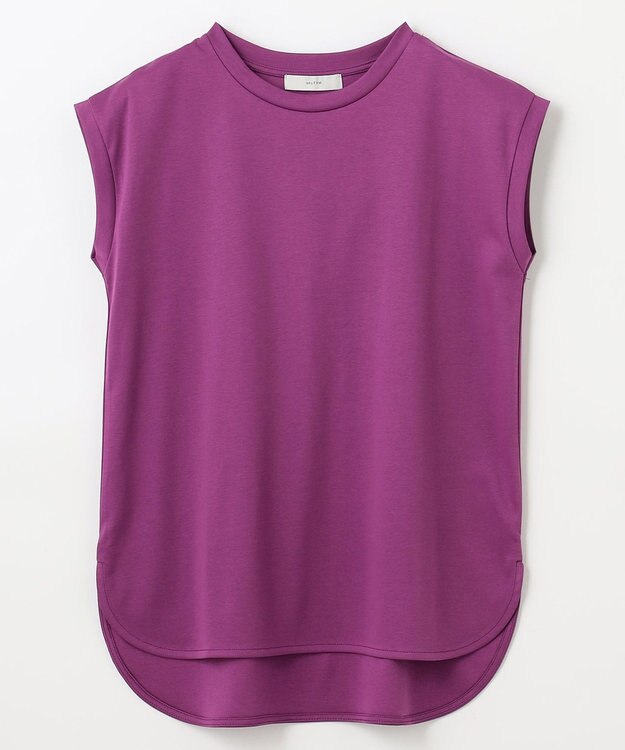 ANY 【汗ジミ防止加工】シルケットスムースノースリーブプルオーバー パープル