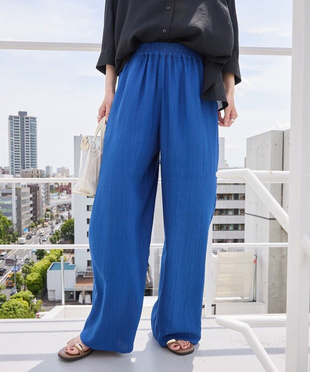 AMERICAN HOLIC 【接触冷感】ワッシャーイージーパンツ Deep Blue