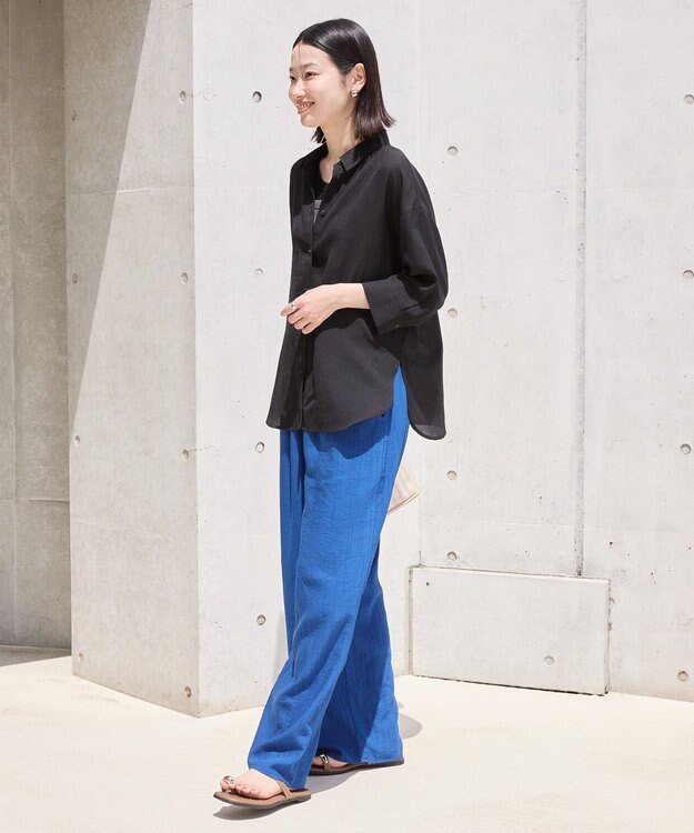 AMERICAN HOLIC 【接触冷感】ワッシャーイージーパンツ Deep Blue