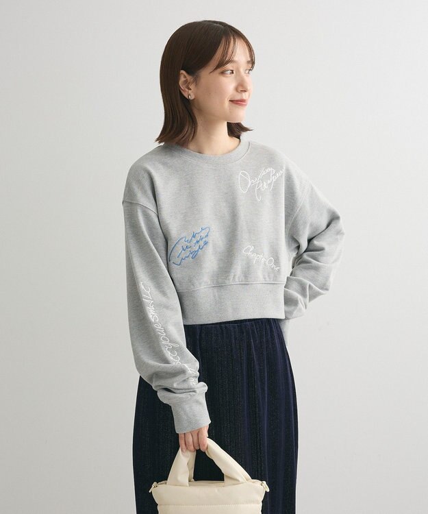 Green Parks ・ＥＬＥＮＣＡＲＥ　ＤＵＥ　ロゴ刺繍ショートスウェッ Gray Mixture