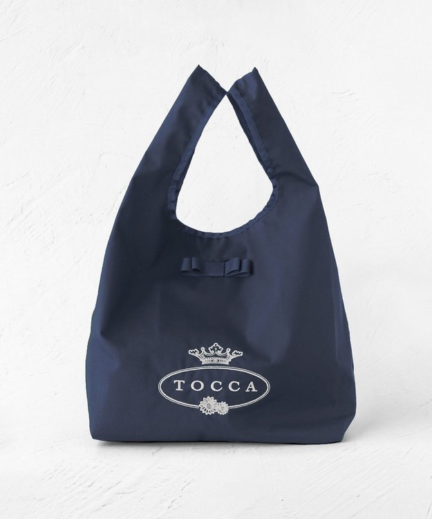 TOCCA 【WEB＆一部店舗限定】【折り畳み収納可能】POINT OF RIBBON ECOBAG エコバッグ [新色]ネイビー系