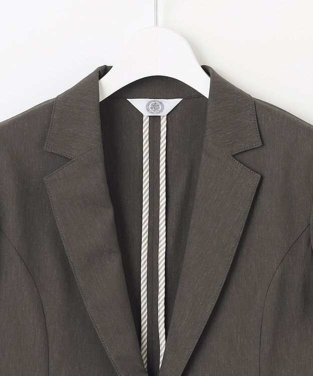 J.PRESS LADIES L 【セットアップ対応】セルロースリネンストレッチ テーラード ジャケット スレート系