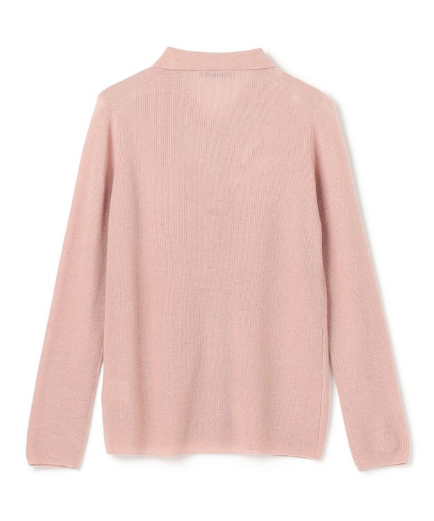 UNFILO ファインアルパカ 襟付きカーディガン ピンク