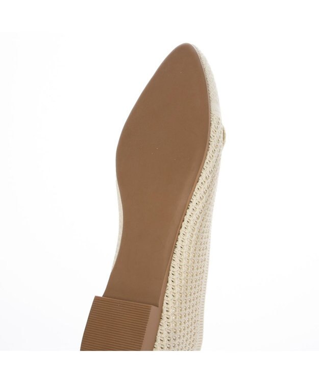 ing <ing>【サステナブル】２WAYポインテッドトゥニットパンプス ホワイト