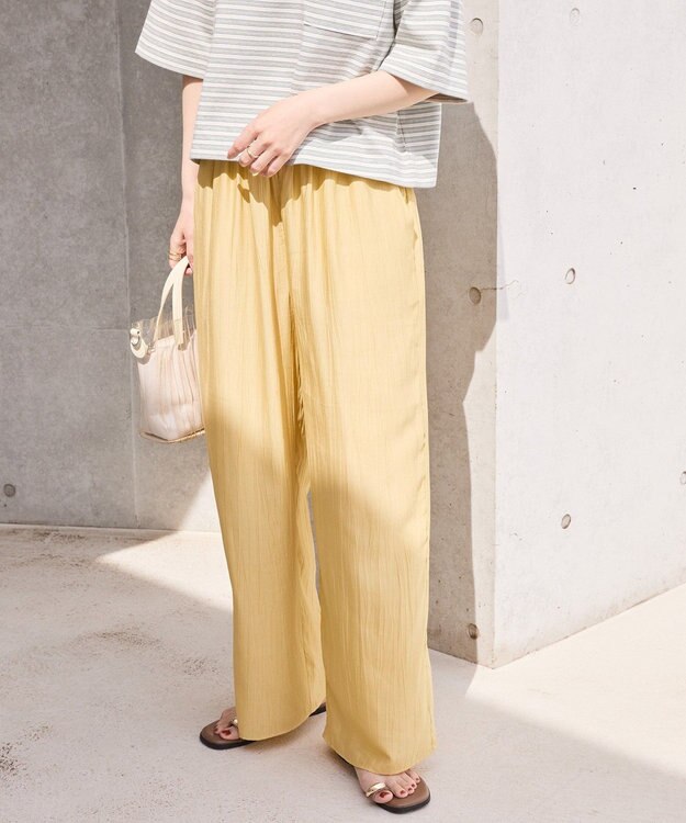 AMERICAN HOLIC 【接触冷感】ワッシャーイージーパンツ Mustard