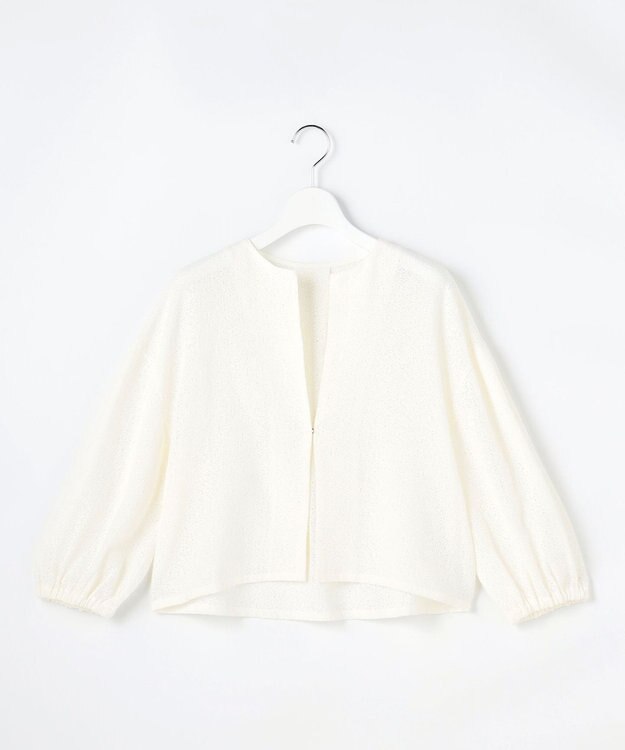 自由区 テクスチャージャージーレーシー カーディガン オフ