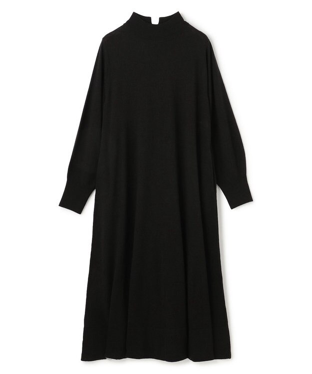 UNFILO L フレア ニットワンピース ブラック