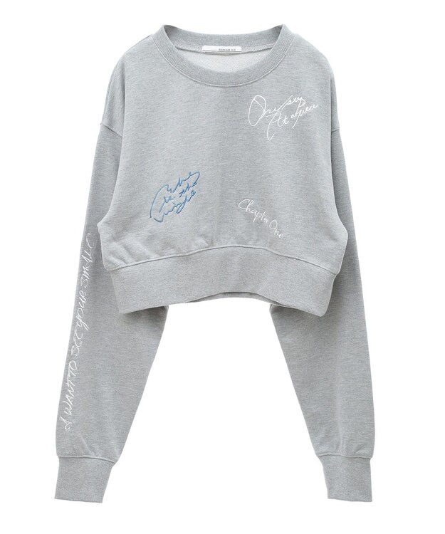 Green Parks ・ＥＬＥＮＣＡＲＥ　ＤＵＥ　ロゴ刺繍ショートスウェッ Gray Mixture