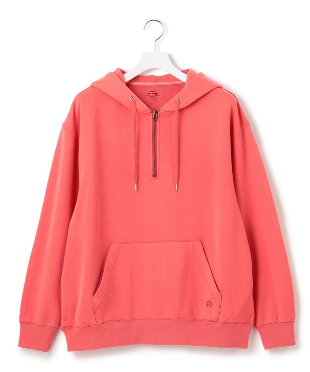 J.PRESS YORK STREET 【UNISEX】プルオーバーパーカー / ハーフジップ ピンク系