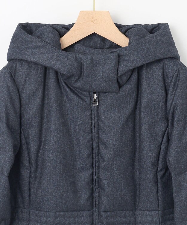 組曲 【洗える】ライトタフタロングダウン ネイビー系5