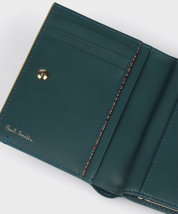 Paul Smith カラードエッジ がま口 2つ折り財布 ネイビー