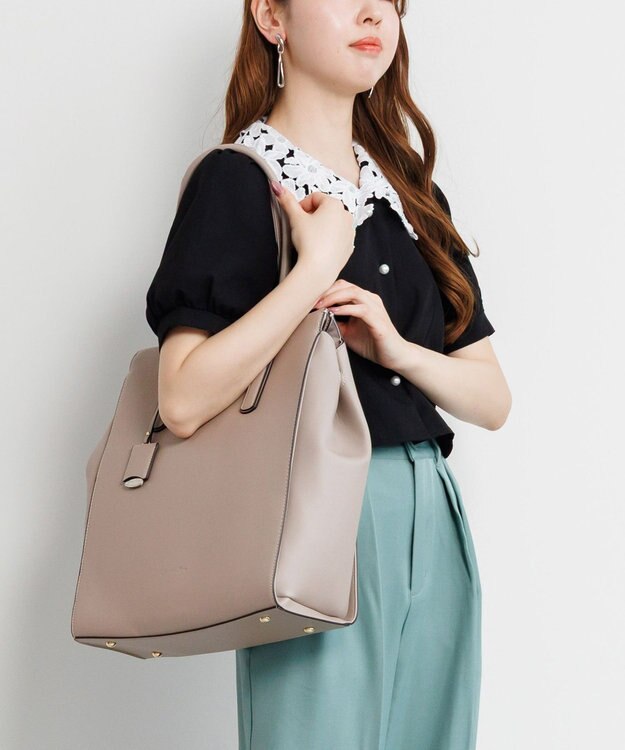 ACE BAGS & LUGGAGE 【PCケース付・A4収納】【雑誌掲載】Jewelna Rose OLバッグ エト トートバッグ 縦型 11932 ジュエルナローズ 通勤 グレージュ