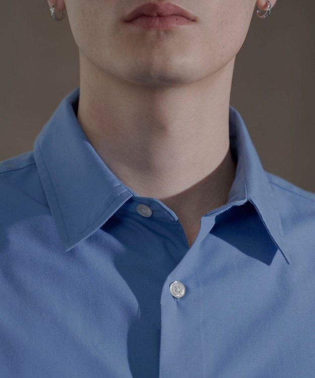 WEGO ブロードルーズシャツ ブルー